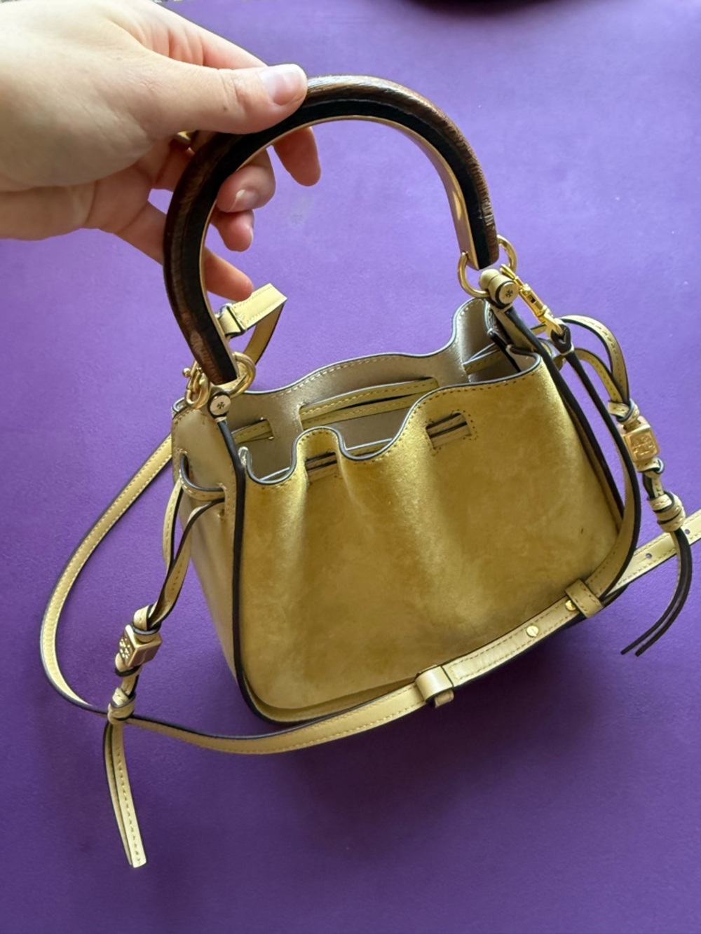 Tory Burch Suede top handle/crossbody